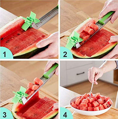 Watermelon Cube Cutter | Watermelon Slicer Cutter, Stainless Steel Watermelon Cutter Wheel