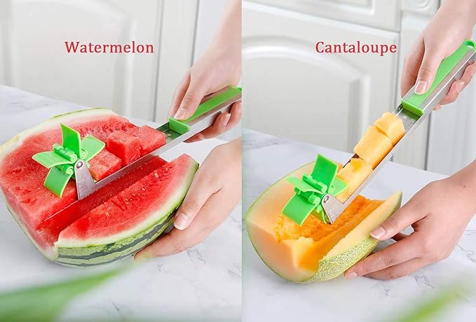 Watermelon Cube Cutter | Watermelon Slicer Cutter, Stainless Steel Watermelon Cutter Wheel