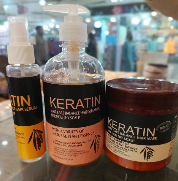 New Deal | Pack Of 3 Items Keratin Hair Mask | Keratin Shampoo | Keratin Hair Spray