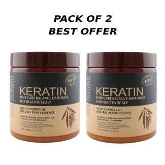 Pack Of 2 | Keratin Hair Mask Treatment 500ml: The Key To Stronger, Healthier Hair