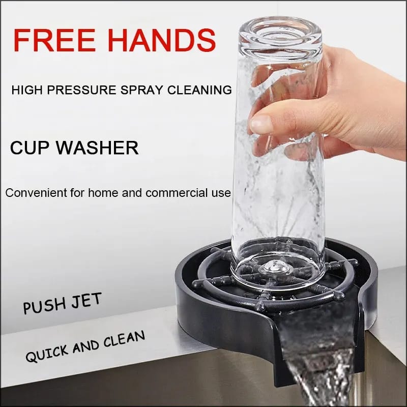 High Pressure Faucet Glass Rinser Automatic Cup Washer Bar Kitchen Beer Ktv Milk Tea Cup Cleaner Tool Sink Accessories Gadgets