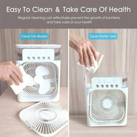 Thumbnail for Portable USB Rechargeable 3-Gear Humidifier Cooler Fan for Office & Home