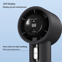 Thumbnail for Powerful Portable Handheld Fan with LED Display - Rechargeable 3000mAh