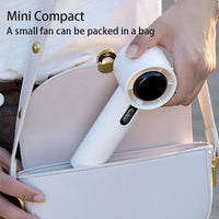 Thumbnail for Powerful Portable Handheld Fan with LED Display - Rechargeable 3000mAh