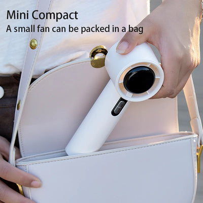 Powerful Portable Handheld Fan with LED Display - Rechargeable 3000mAh