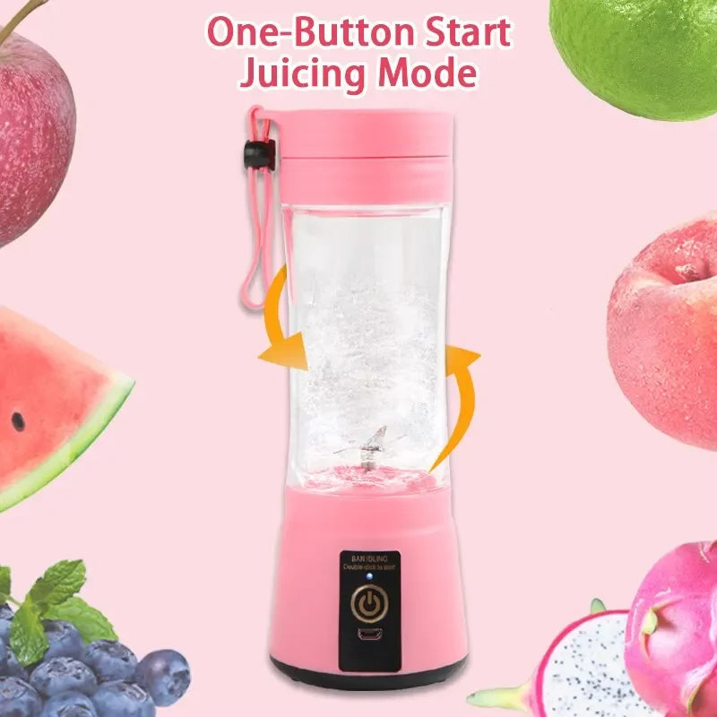 Portable Mini Electric Juicer - USB Charging Smoothie & Milkshake Maker, Automatic Fresh Fruit Squeezer